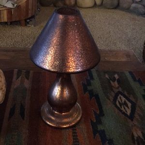 Mercury glass 14” tall base approx 41/2”wide lamp